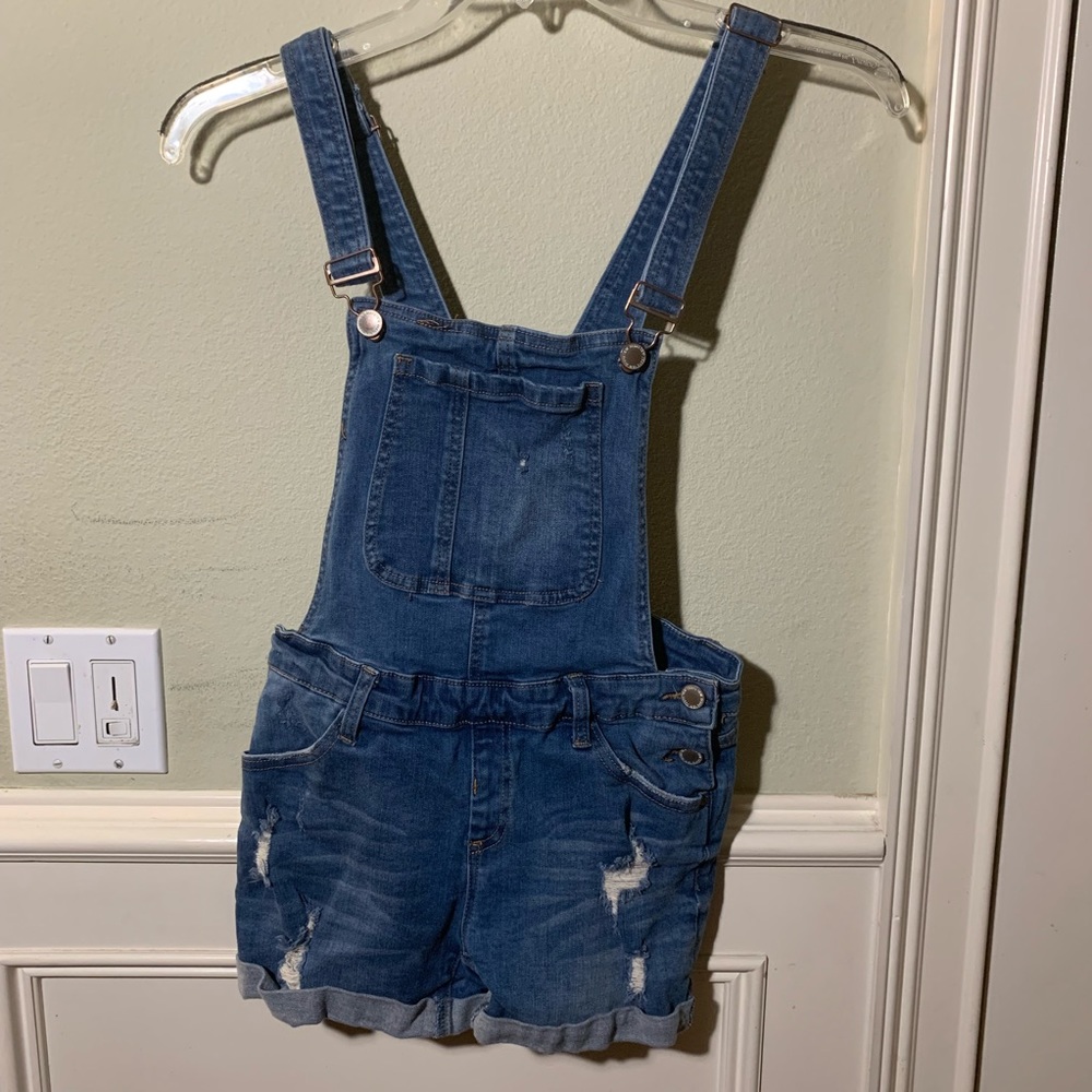 Denim Shorts Overalls